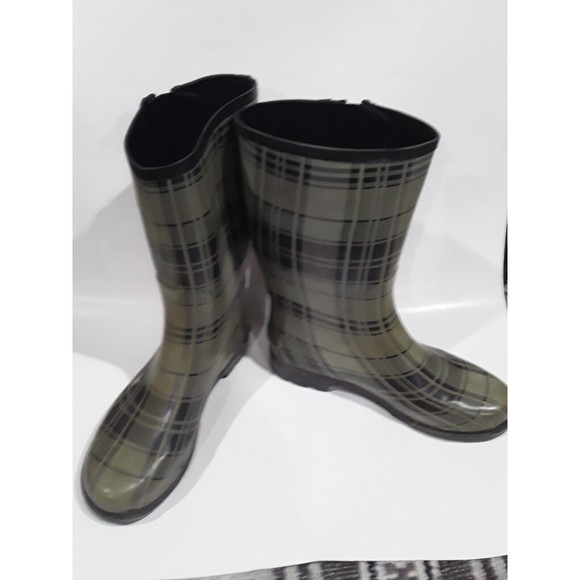 Womens Boots, Rain Boots, Northside LEXI Green/Black Rubber Sz 10 - Picture 2 of 10